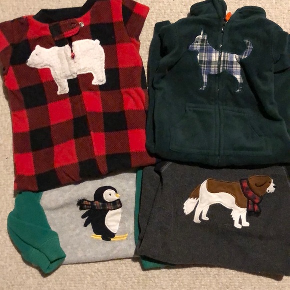Carter's Other - Bundle of Carter’s 6m Fleece One pieces